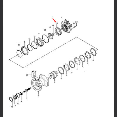 0668605 AP5S67 Hydraulische onderdelen van graafmachines op maat EX120-5 Slew Motor Spring